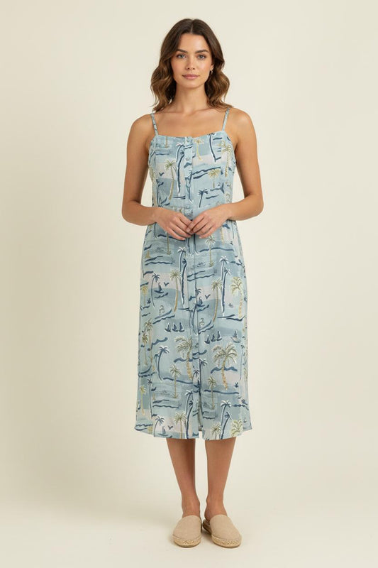 Robe Midi Bleue - Taille L/40