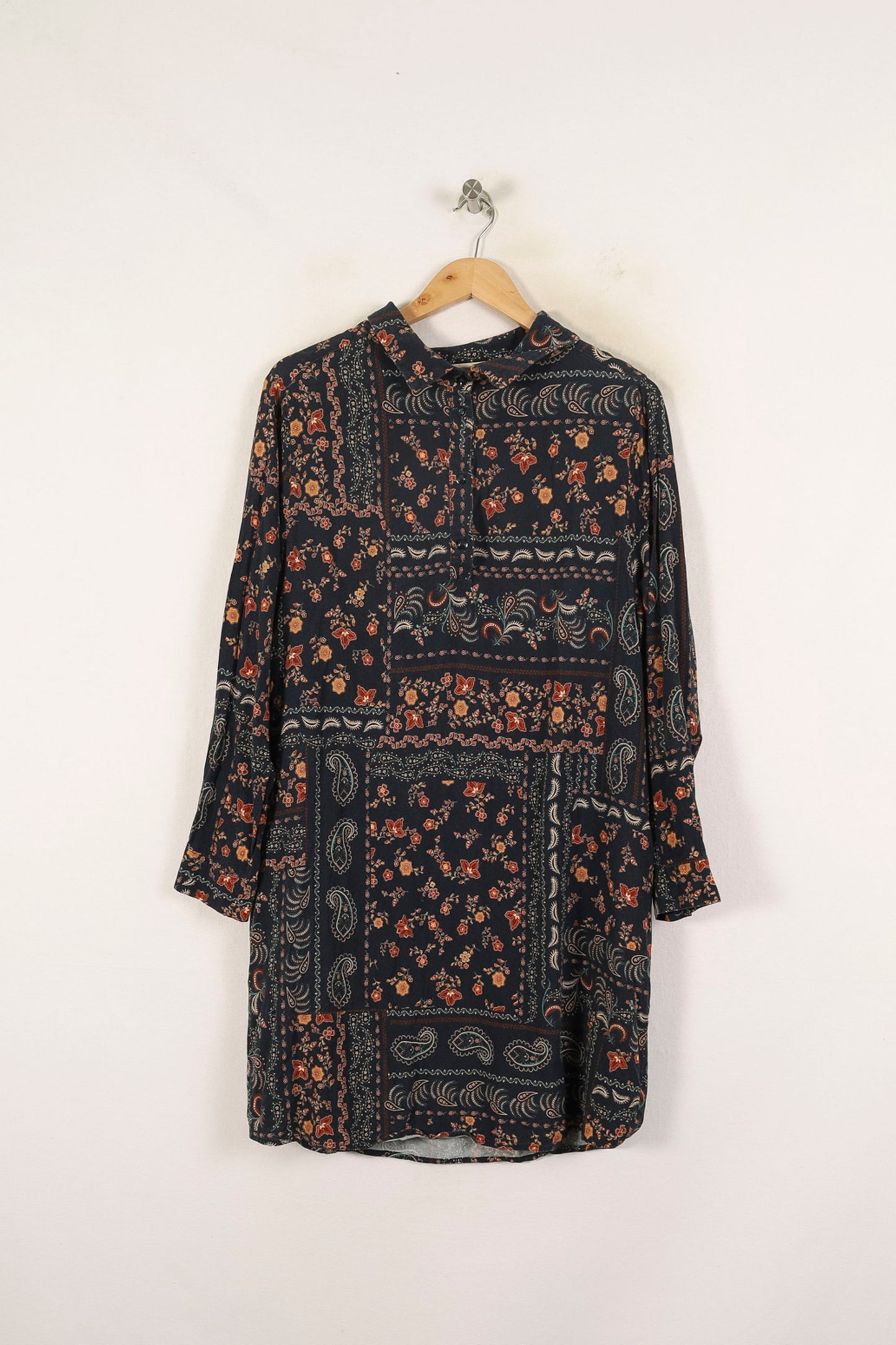 Robe Imprimée Bleu et Orange - Taille XL/42