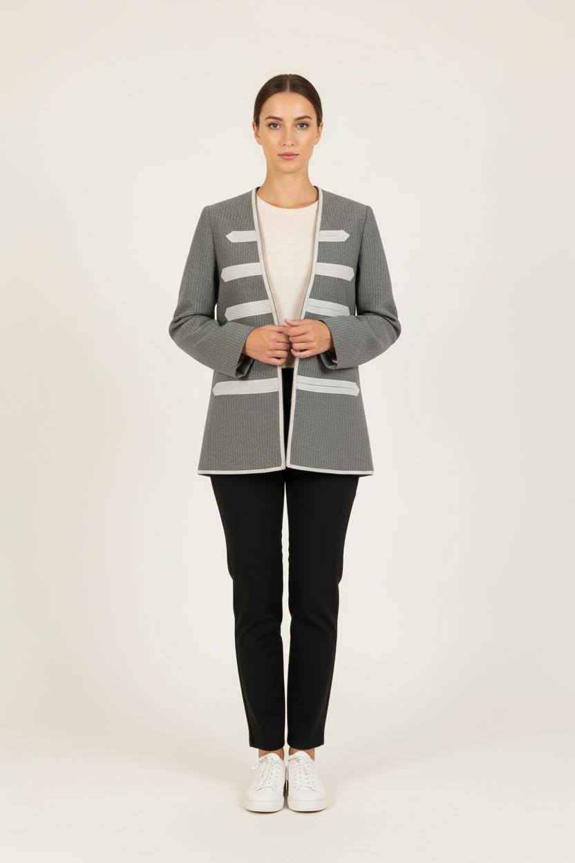 Gilet Officer Grise - Taille S/36