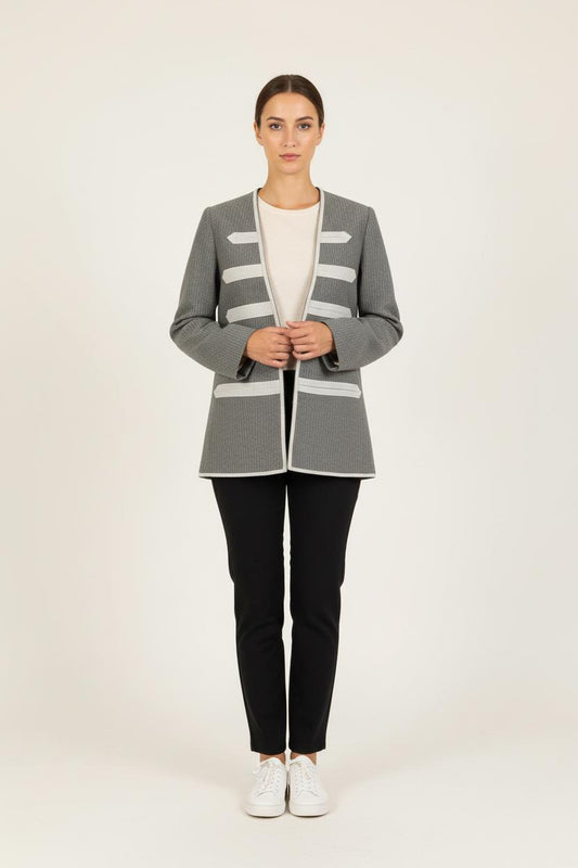 Gilet Officer Grise - Taille S/36