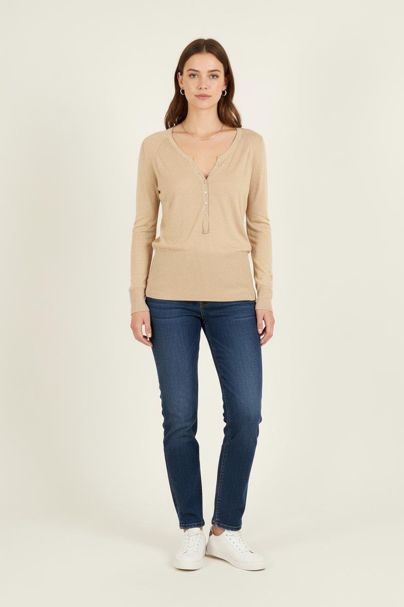 Gilet beige - Taille L/40