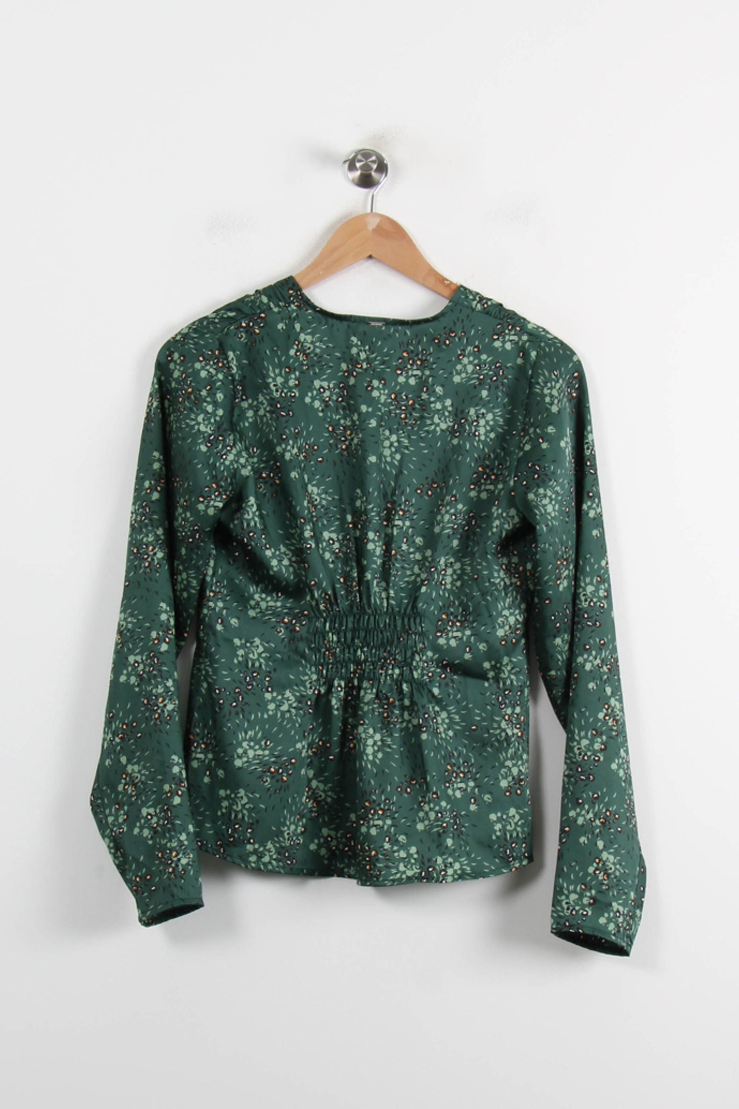 Blouse Verte et Blanche - Taille S/36