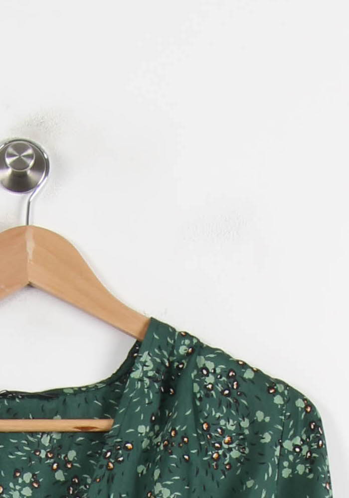 Blouse Verte et Blanche - Taille S/36