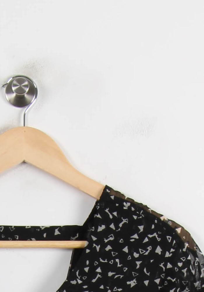 Blouse Noire et Blanche - Taille XS/34