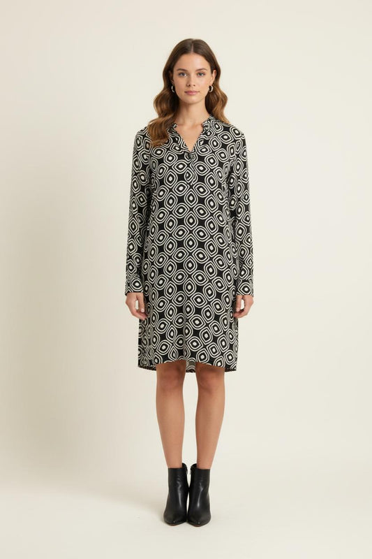 Robe Droite Noire et Blanche - Taille L/40