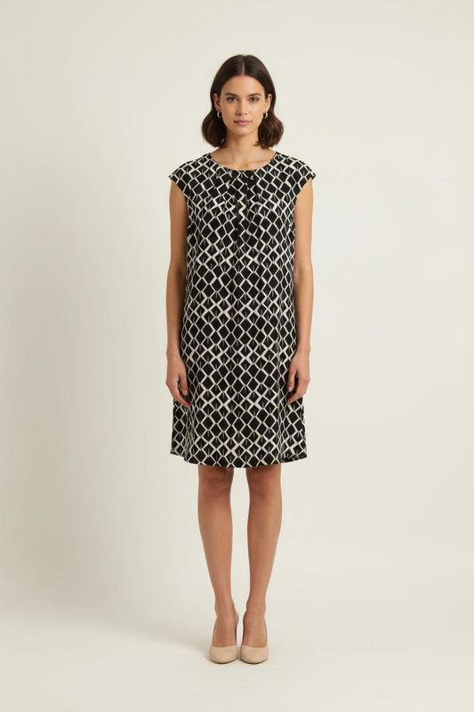 Robe Droite Noire et Blanche - Taille L/40