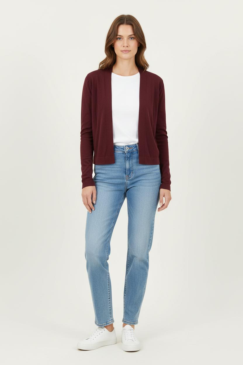 Cardigan Bordeaux - Taille XS/34