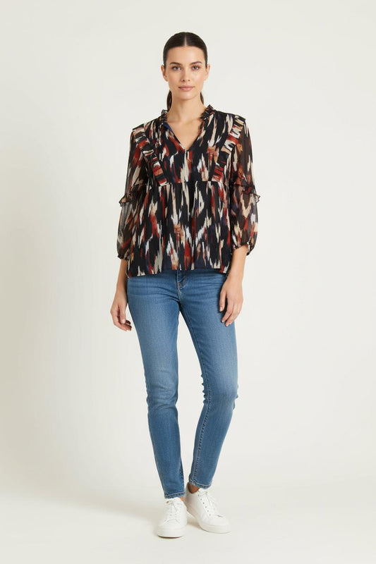 Blouse multicolore - Taille XS/34