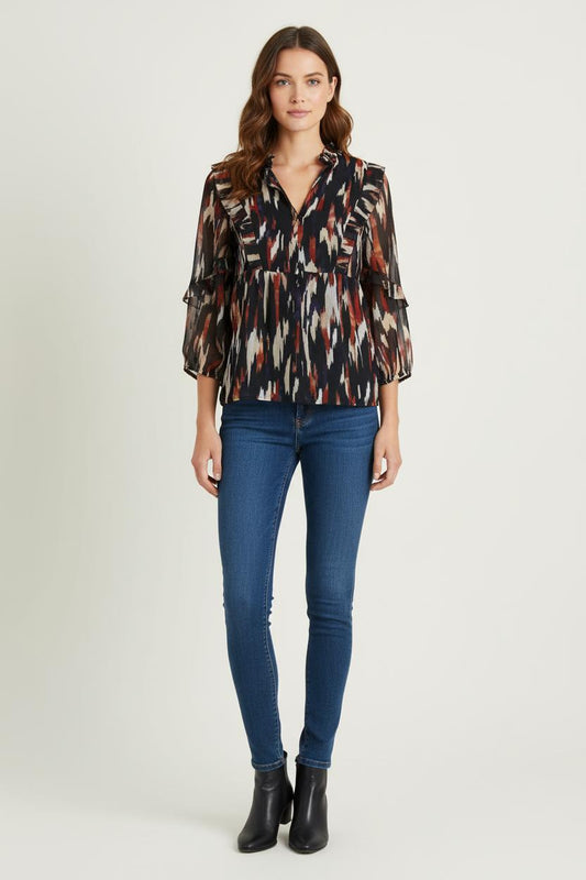 Blouse multicolore - Taille S/36