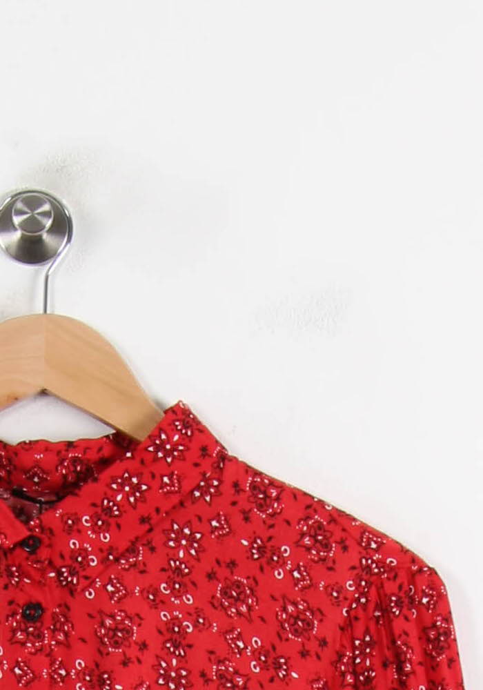 Blouse Rouge et Noire - Taille L/40