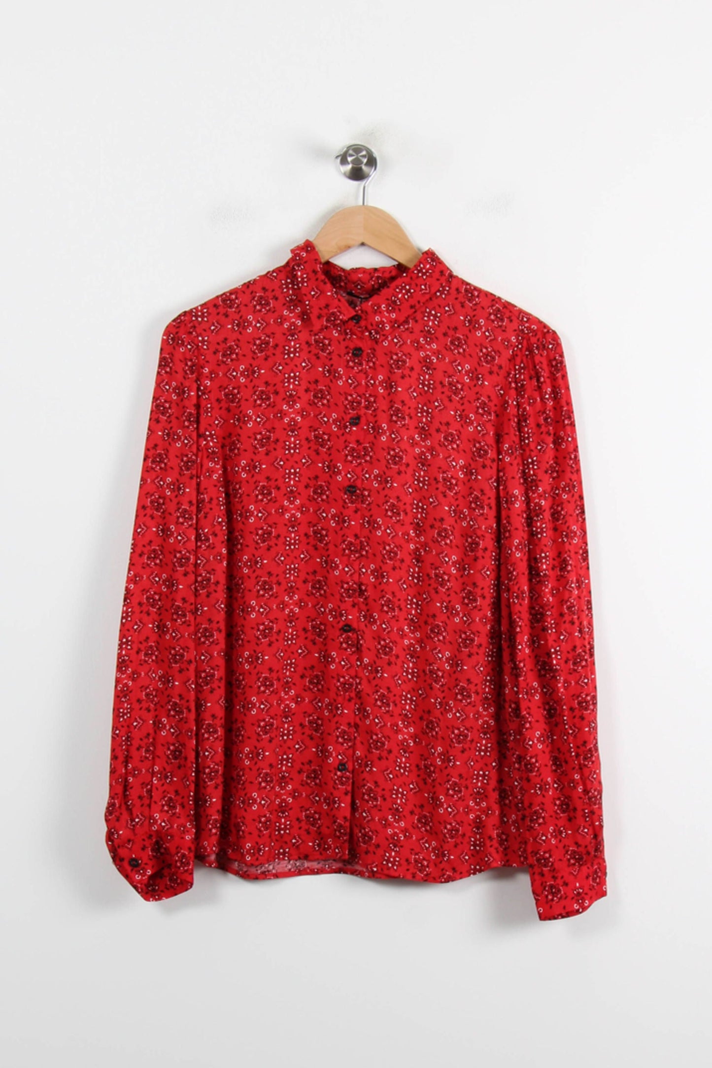 Blouse Rouge et Noire - Taille L/40