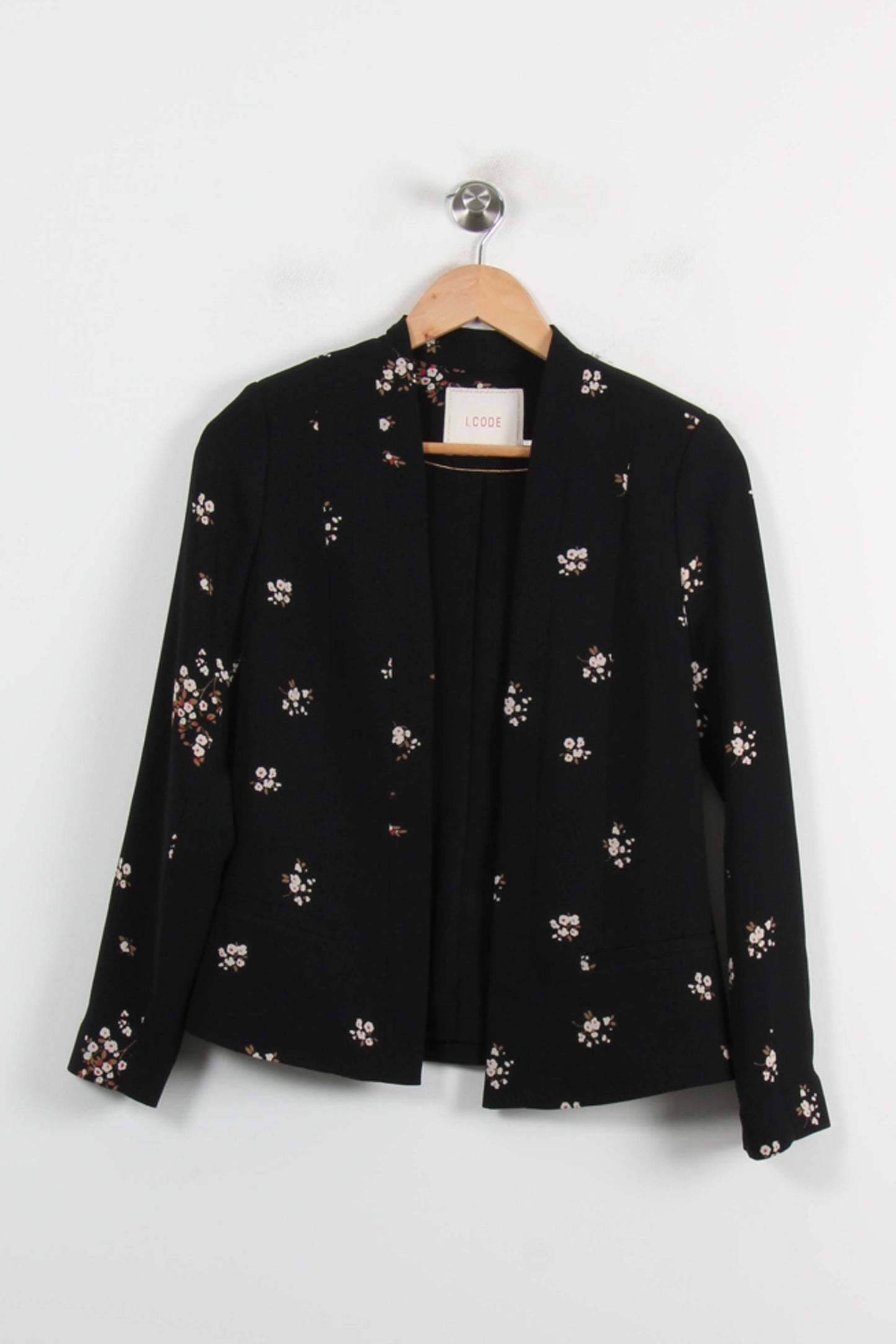 Blazer Noir à Fleurs - Taille XS/34