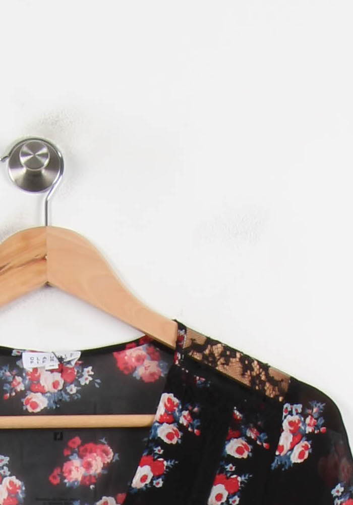 Blouse Noire et Rouge - Taille S/36