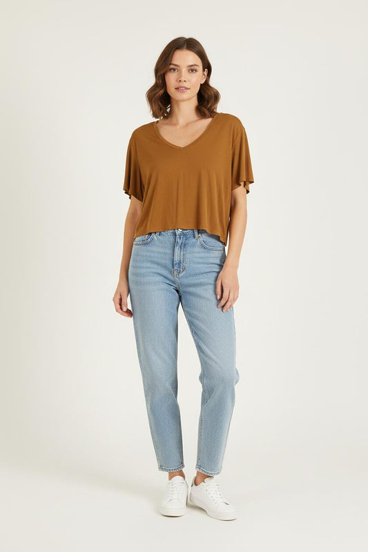 Tee-shirt Marron - Taille S/36