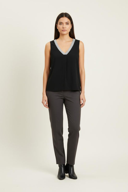 Débardeur Noir et Argenté - Taille M/38