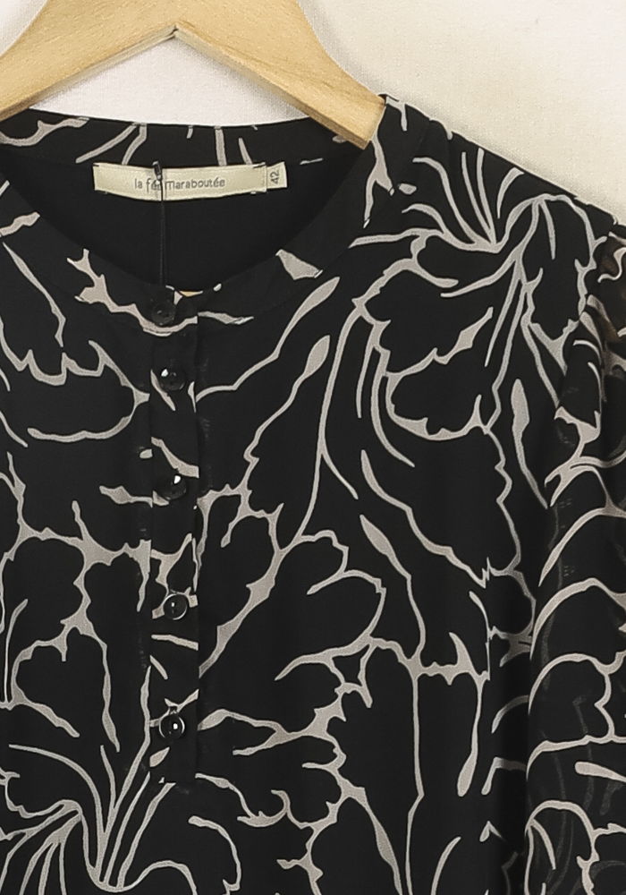 Blouse Noire et Blanche - Taille XL/42