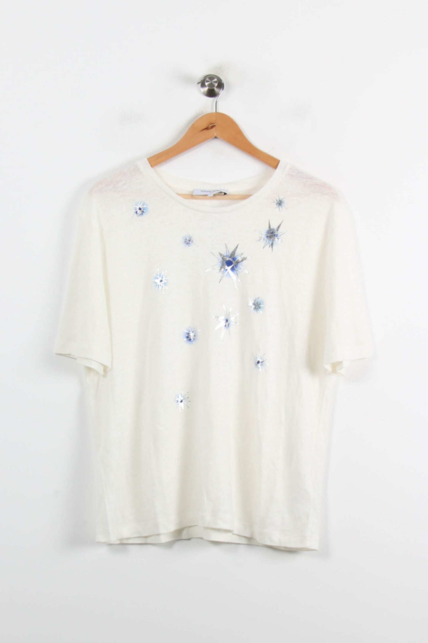 Tee-shirt Blanc et Bleu - Taille XL/42