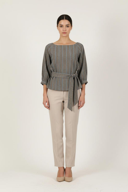 Blouse Grise et Dorée - Taille S/36