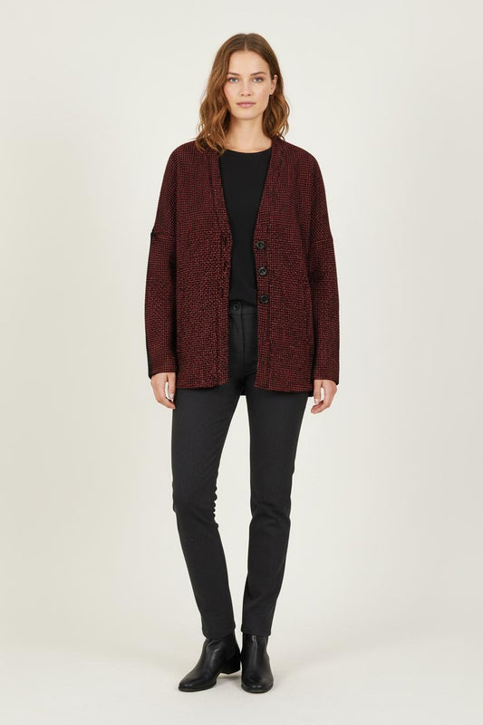 Veste Noire et Rouge - Taille S/36