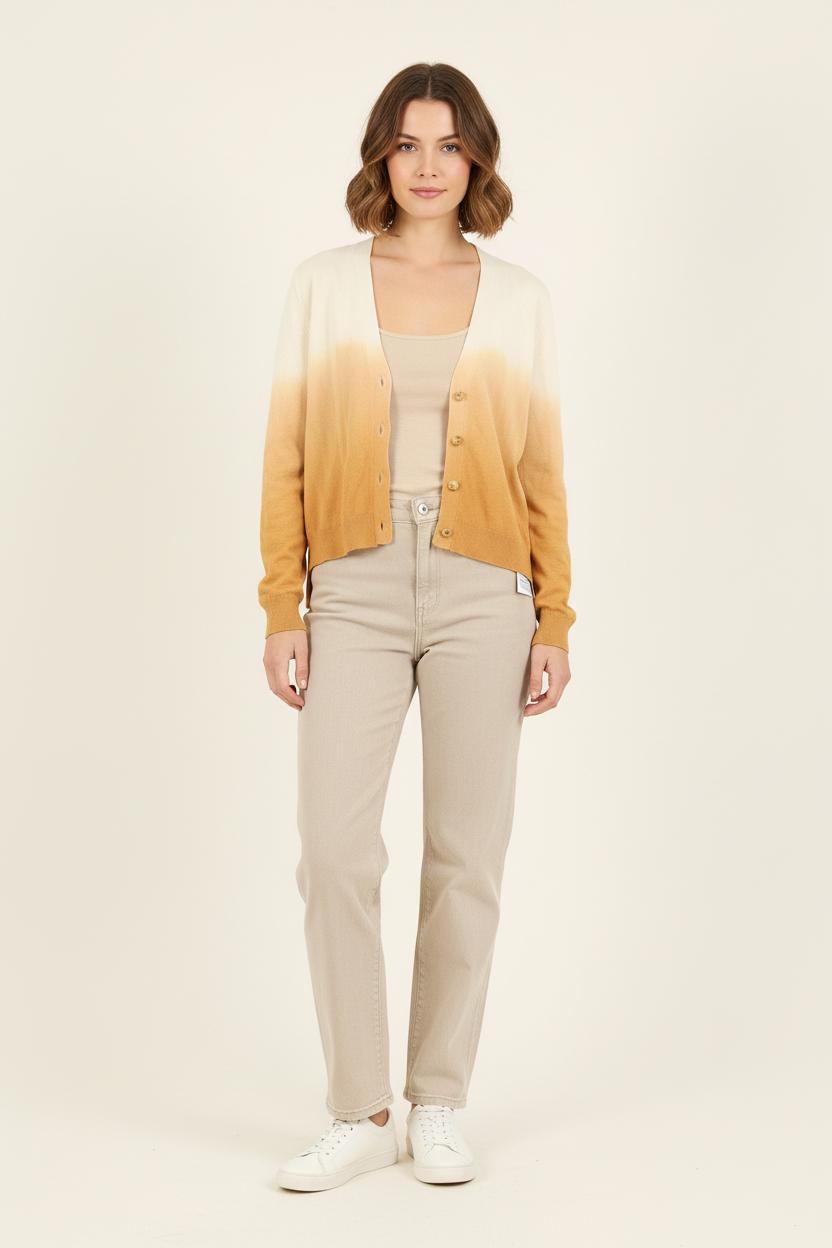 Cardigan Beige et Marron - Taille S/36