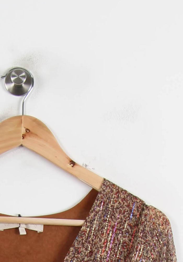 Robe Longue Marron et Jaune - Taille M/38