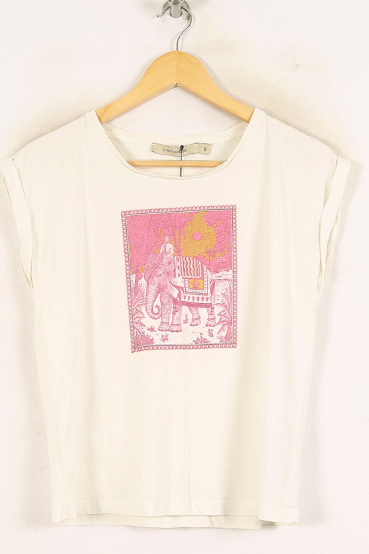 Tee-shirt Blanc et Rose - Taille XS/34