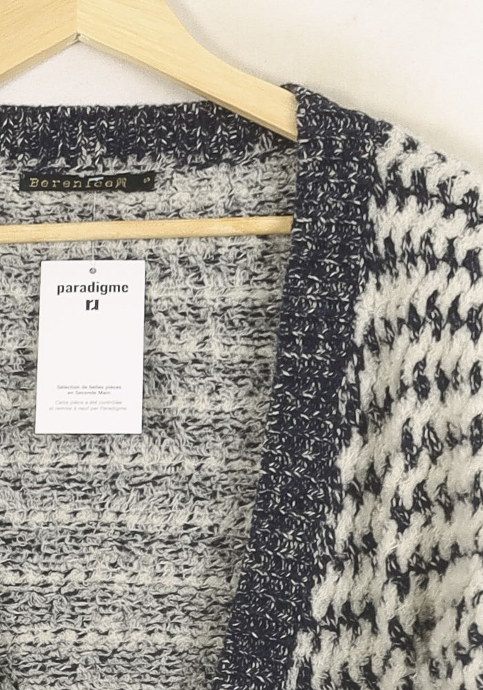 Cardigan Blanc et Noir - Taille S/36