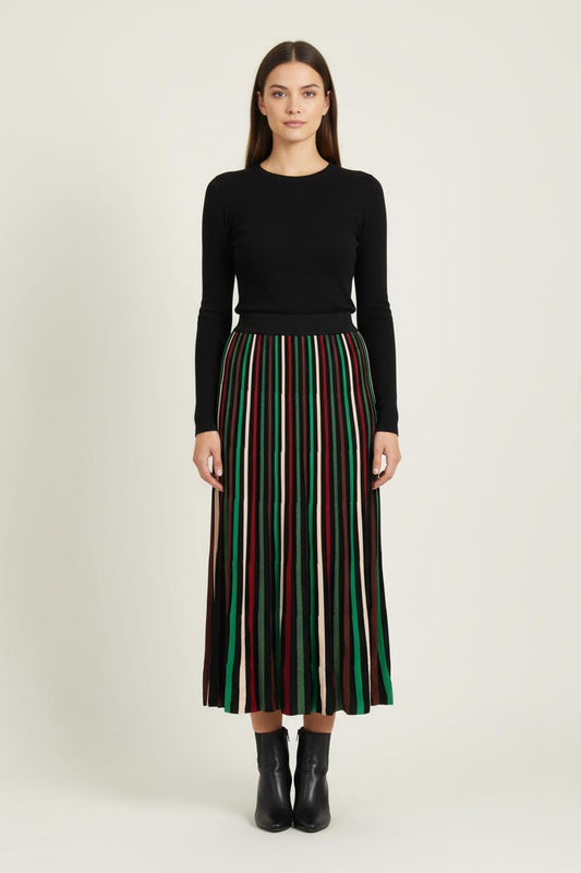 Jupe Plissée Multicolore - Taille S/36