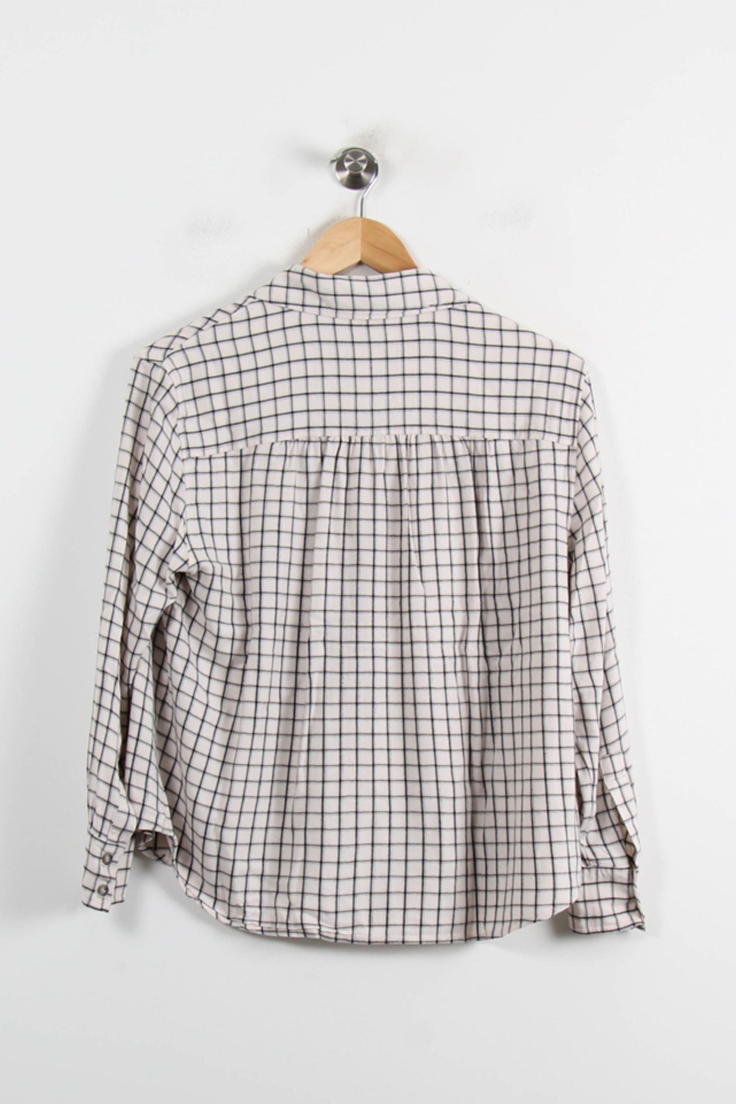 Chemise à Carreaux Beige et Noire - Taille M/38