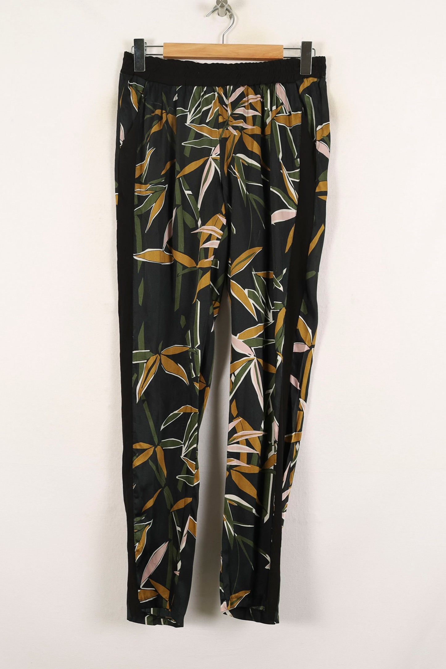 Pantalon Imprimé Noir et Vert - Taille XL/42