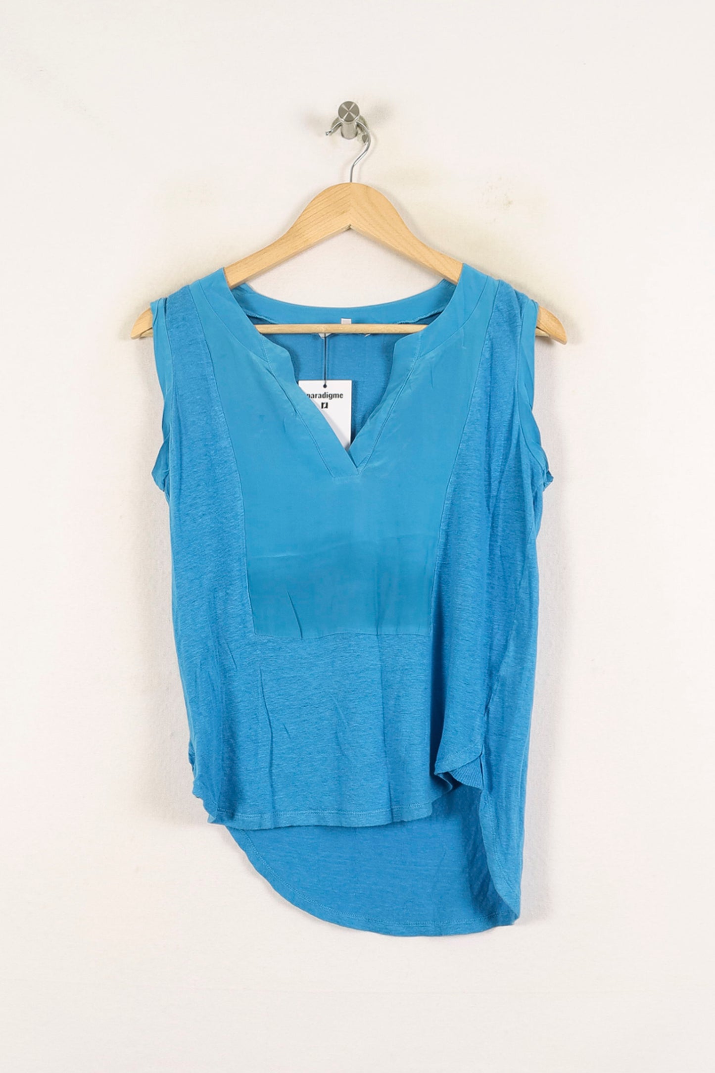 Blouse Sans Manches Bleue - Taille S/36