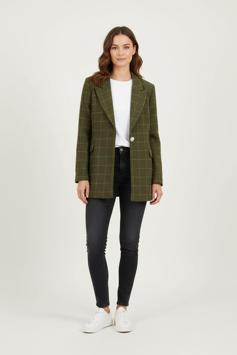 Blazer Vert à Carreaux - Taille M/38
