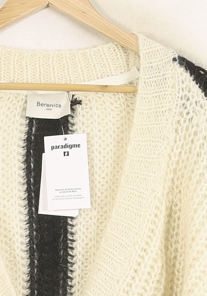 Cardigan Blanc et Noir - Taille S/36