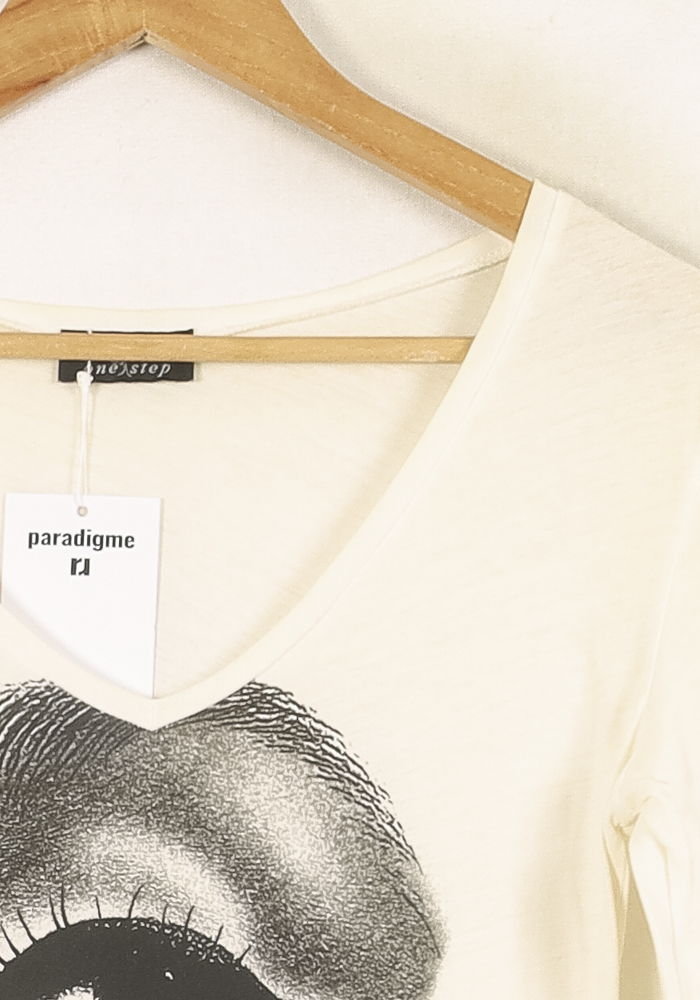 Tee-shirt Manches Longues Beige - Taille S/36