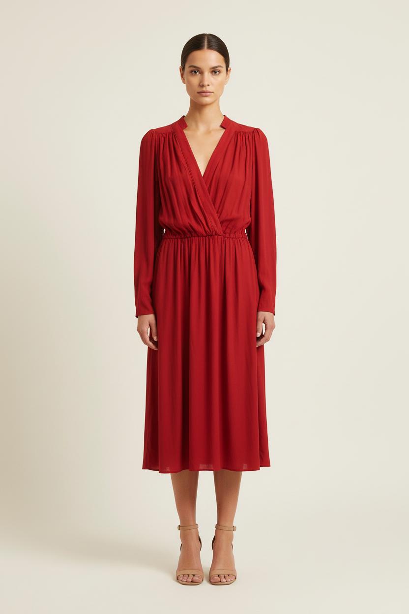 Robe Midi Bordeaux - Taille S/36