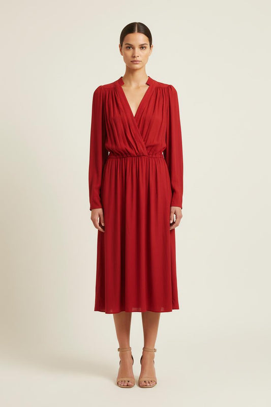 Robe Midi Bordeaux - Taille S/36