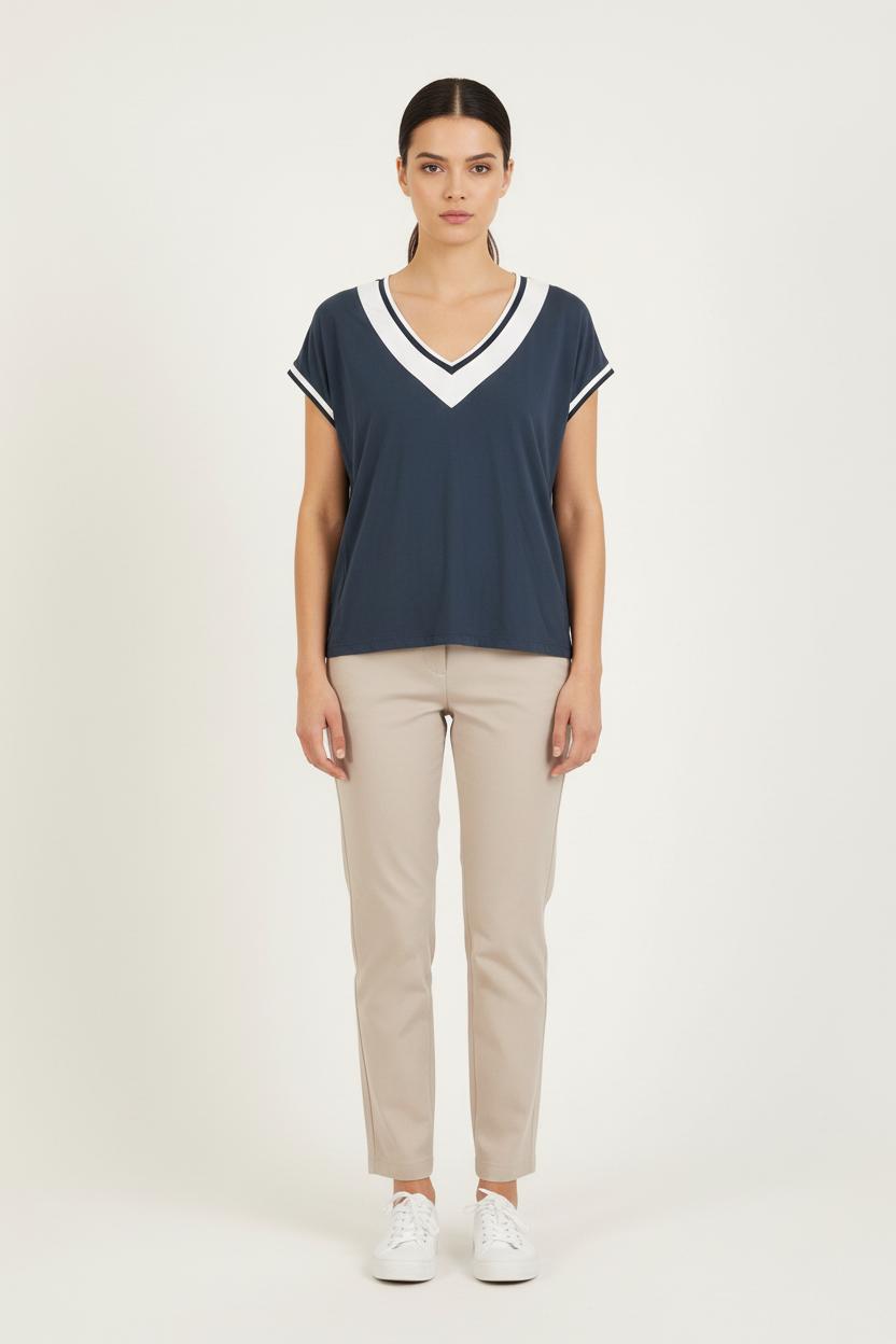 Tee-shirt Bleu et Blanc - Taille M/38