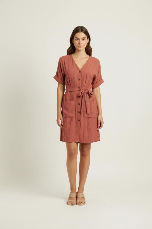 Robe Chemise Rose - Taille L/40