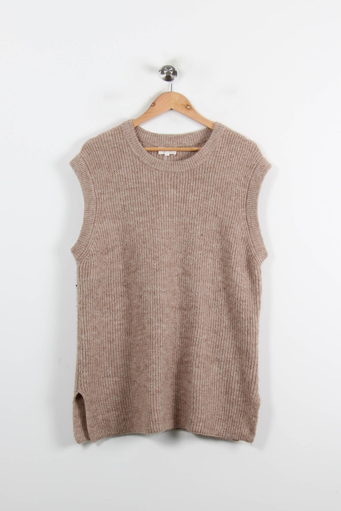 Pull Sans Manches Beige - Taille S/36