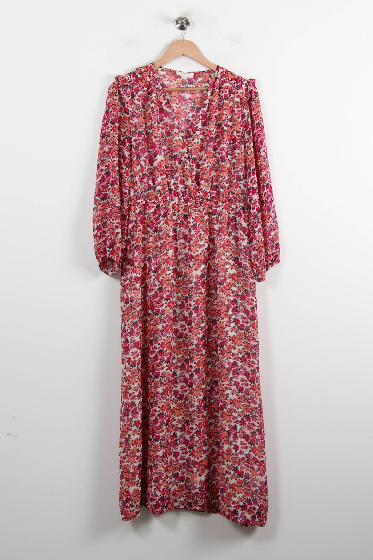 Robe Longue Rose et Rouge - Taille L/40