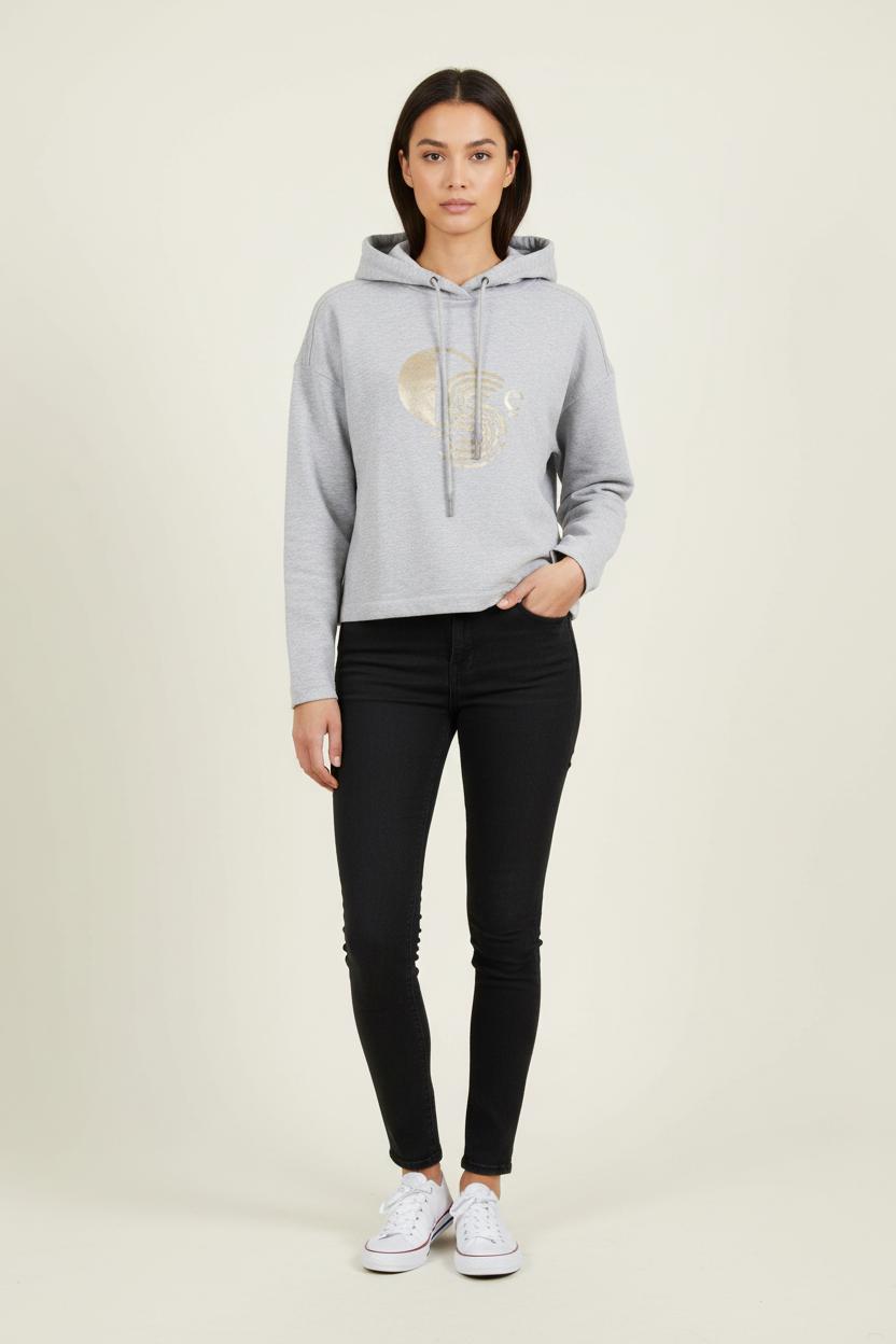 Sweat à Capuche Gris - Taille S/36