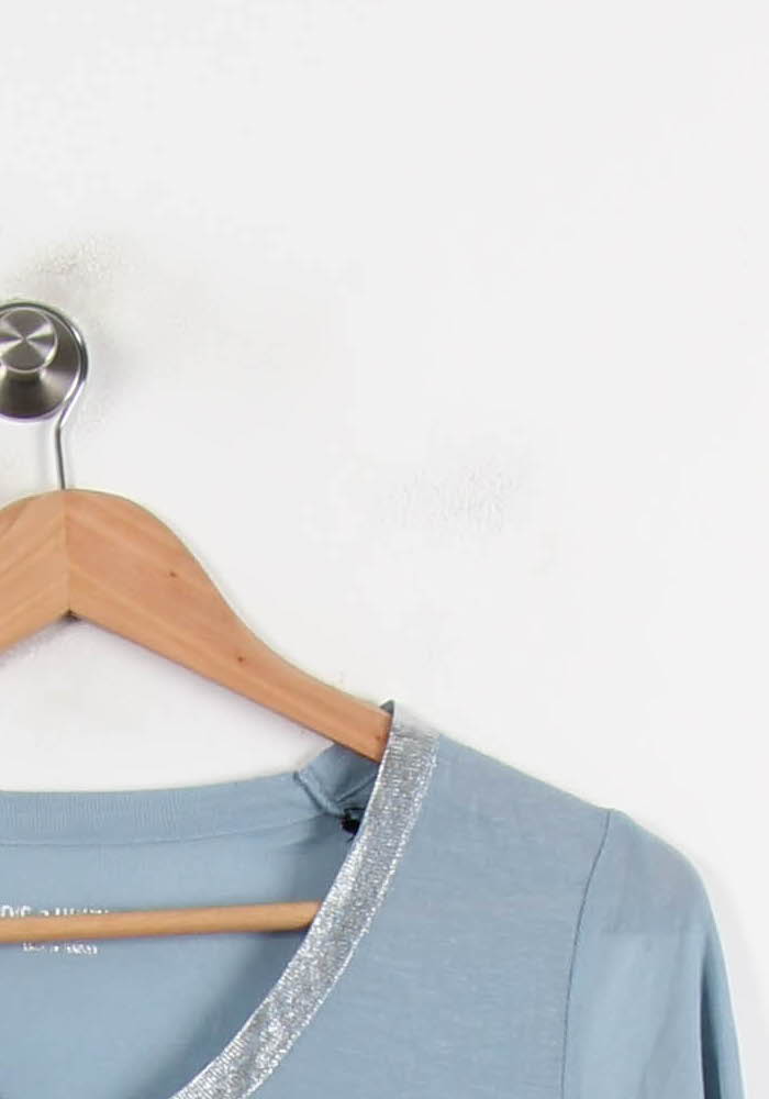 Tee-shirt Bleu et Argenté - Taille S/36