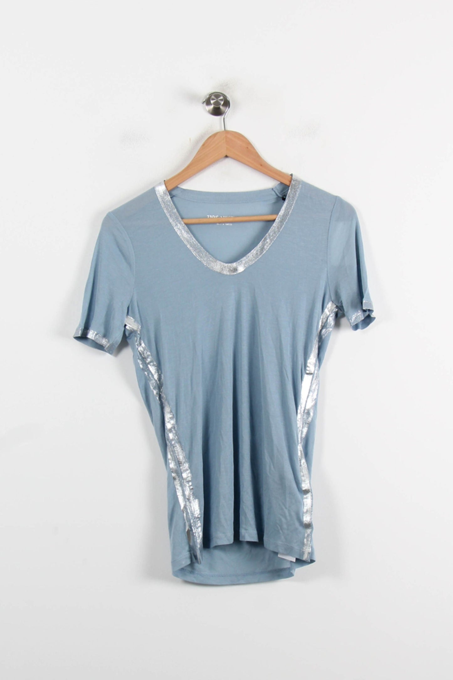 Tee-shirt Bleu et Argenté - Taille S/36