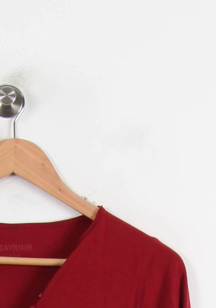 Tee-shirt Manches Longues Rouge - Taille S/36