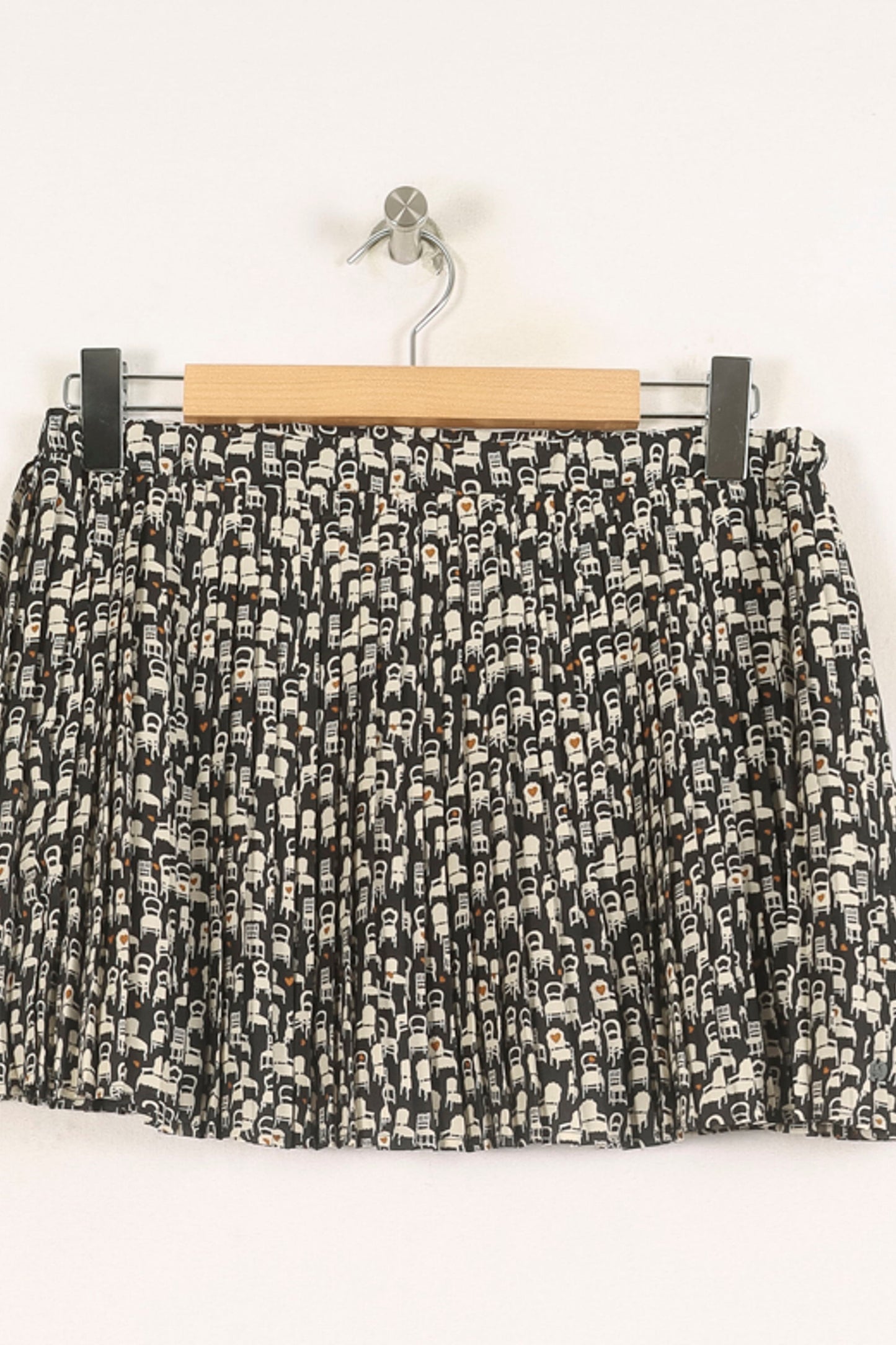 Jupe Plissée Noire et Blanche - Taille S/36