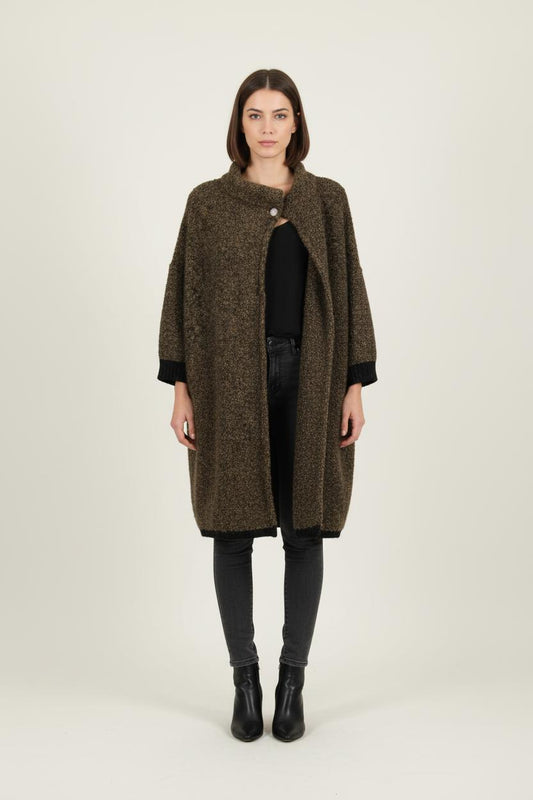 Veste en maille verte et noire - Taille L/40