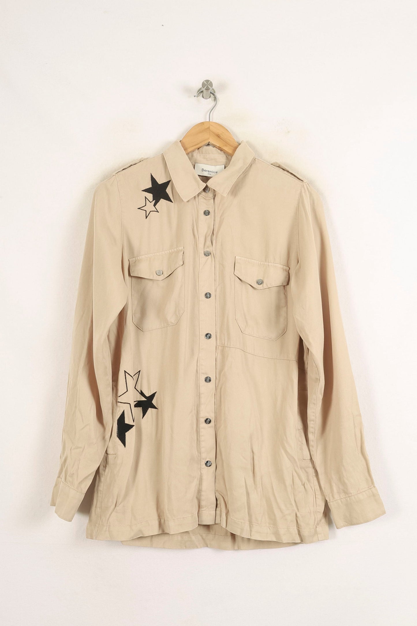 Surchemise Beige et Noire - Taille S/36