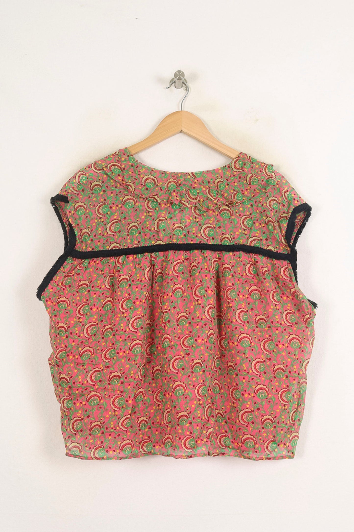 Blouse Rose et Vert - Taille S/36