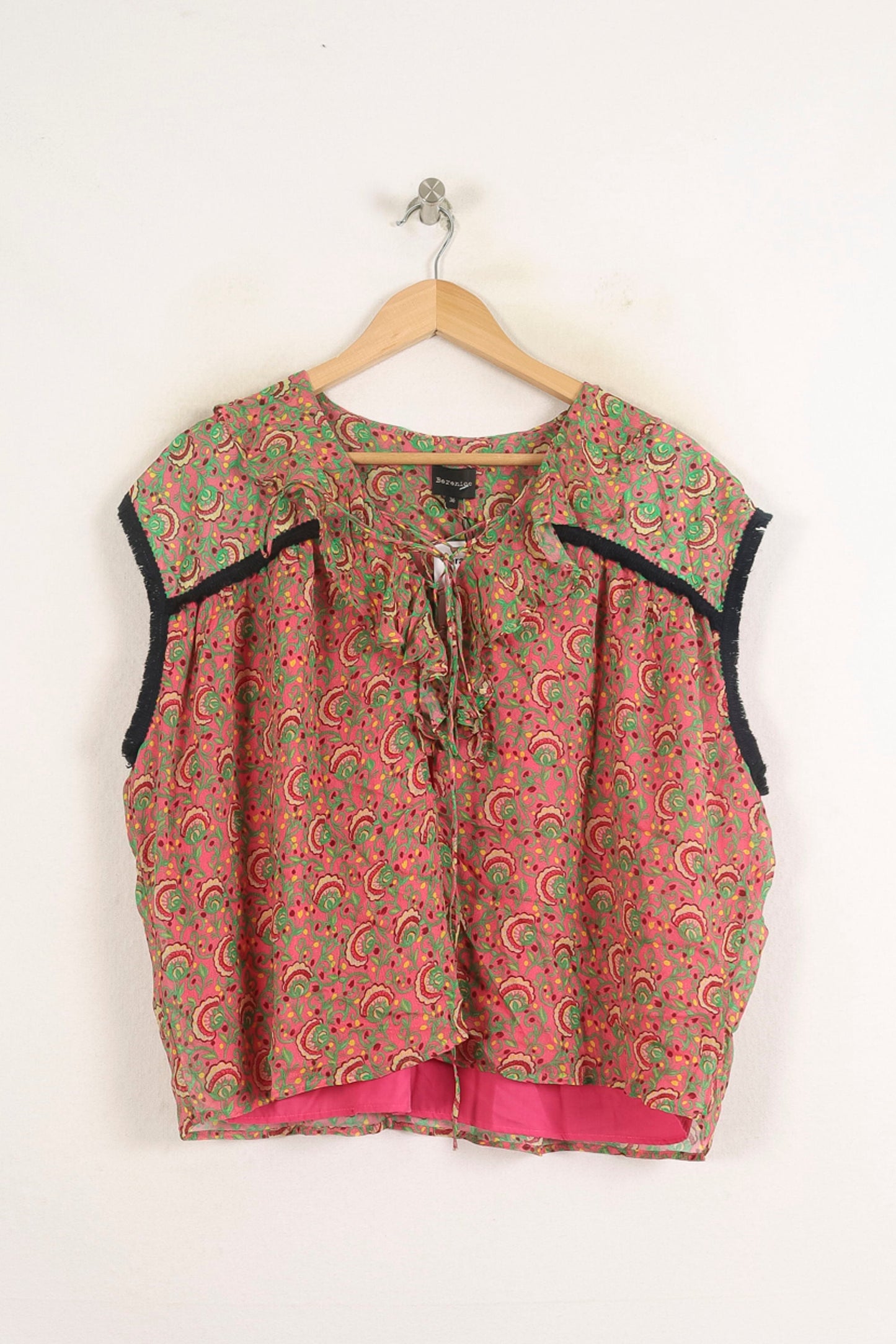 Blouse Rose et Vert - Taille S/36
