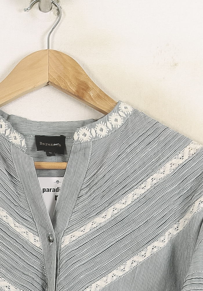 Blouse Bleue et Blanche - Taille S/36